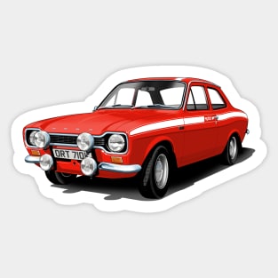 Mk 1 Ford Escort Mexico in red Sticker